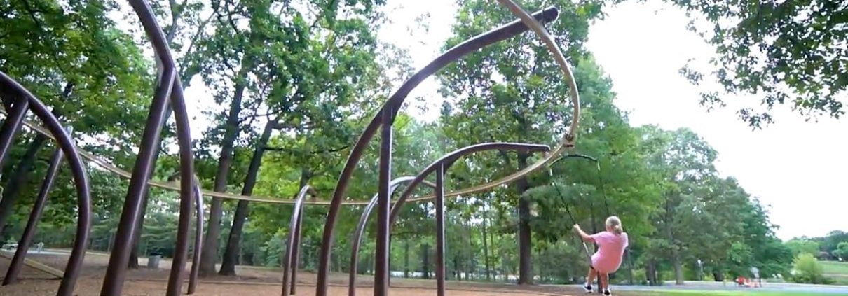Gravity Rail from Miracle Recreation. Zipline fun for the playground!