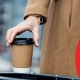Throwing out coffee cup
