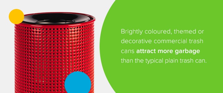 Brightly Colored Trash Cans