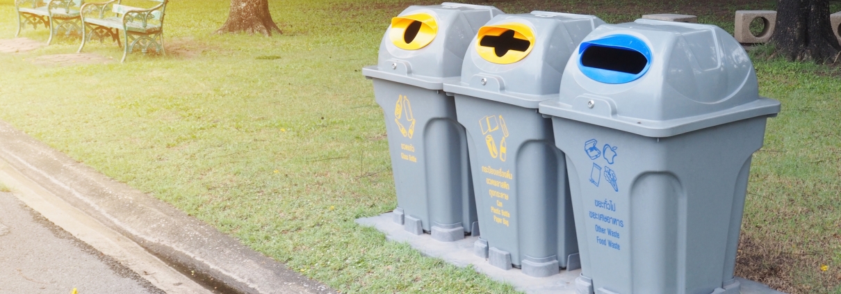 Colorful Commercial Trash Cans